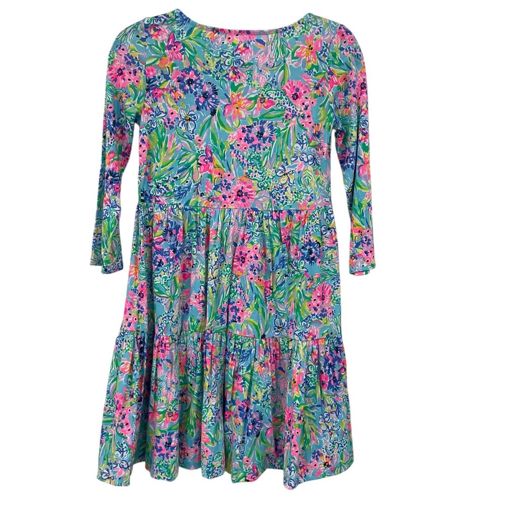 NWT Lilly Pulitzer Geanna Dress Amalfi Blue Alligator Isle Womens XXS - Picture 4 of 8